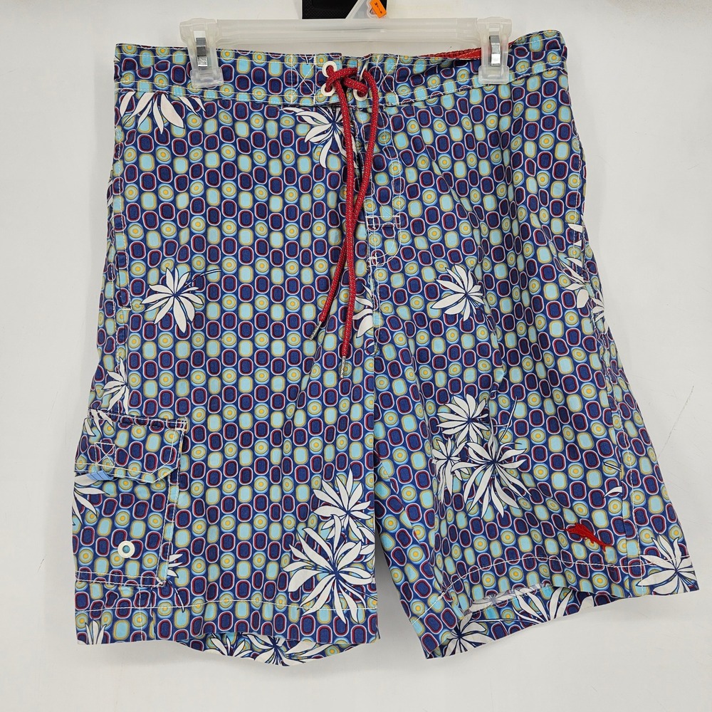 Tommy Bahama Swim Trunks Mens Medium Lined‎ AOP Floral Relax Summer Beach